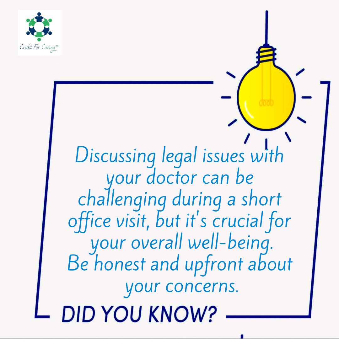 Openly discuss legal and financial matters with your doctor for better healthcare. Schedule a dedicated appointment & bring relevant documents."