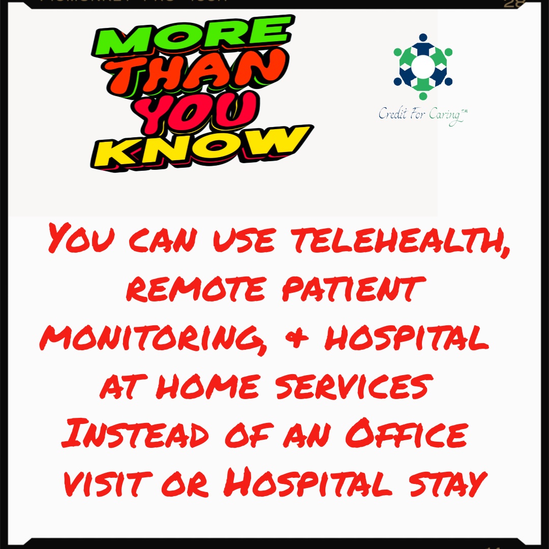You can use telehealth remote patient monitoring and hospital at home instead of an office visit or hospital stay. Are you using telehealth, remote patient monitoring, & hospital at home services for personalized health care? Understand insurance coverage for equitable access to innovative care.