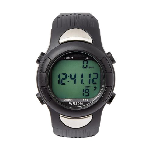 Watch: Water-Resistant with Heart Rate Monitoring & Pedometer