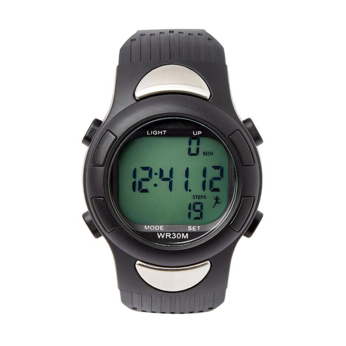Watch: Water-Resistant with Heart Rate Monitoring & Pedometer