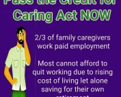 We are bankrupting our nation’s caregivers. It’s time for Congress to step up! Pass the Credit for Caring Act and give caregivers the financial relief they deserve.